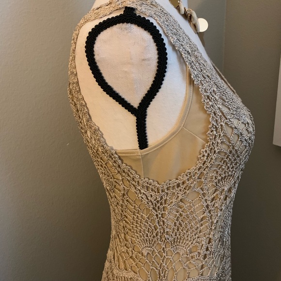 V Christina Boho Crochet Bodycon Mini Dress - Picture 4 of 8